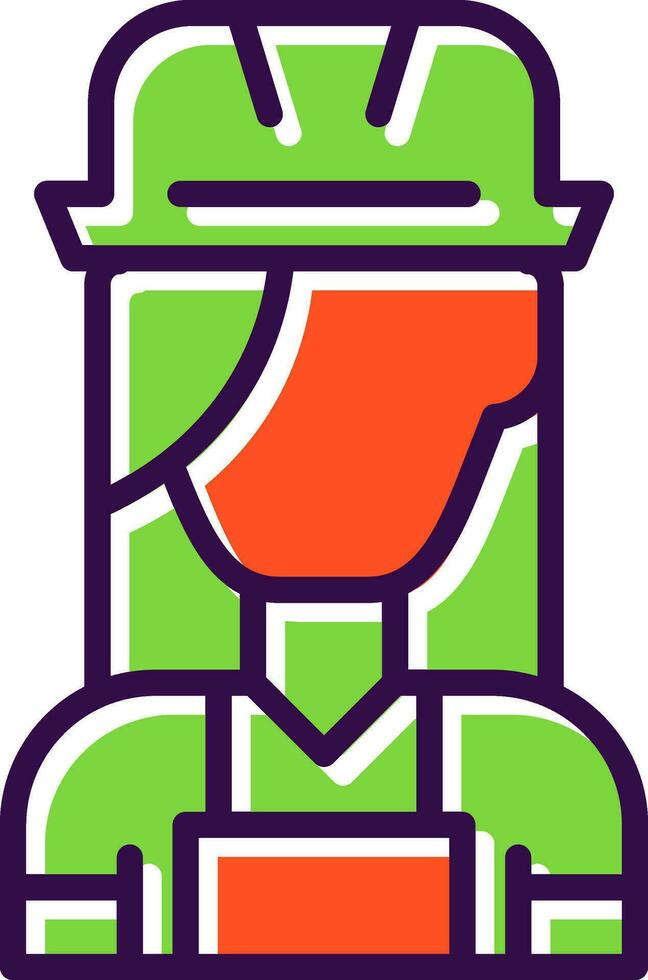 Female Worker Vector Icon Design