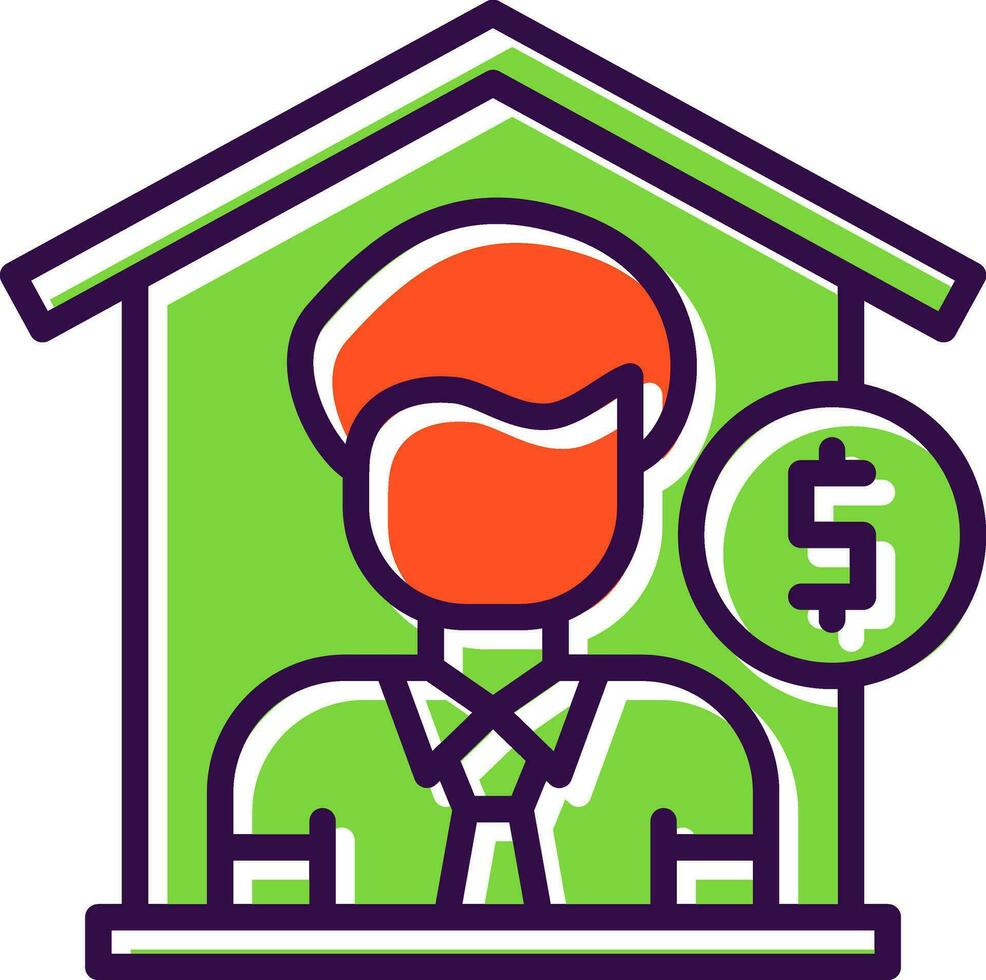 Estate Agent Vector Icon Design