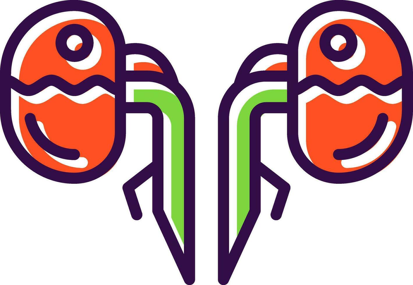 Kidneys Vector Icon Design