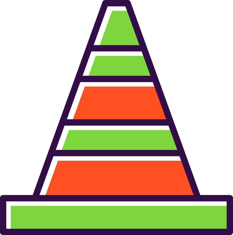 Traffic cone Vector Icon Design