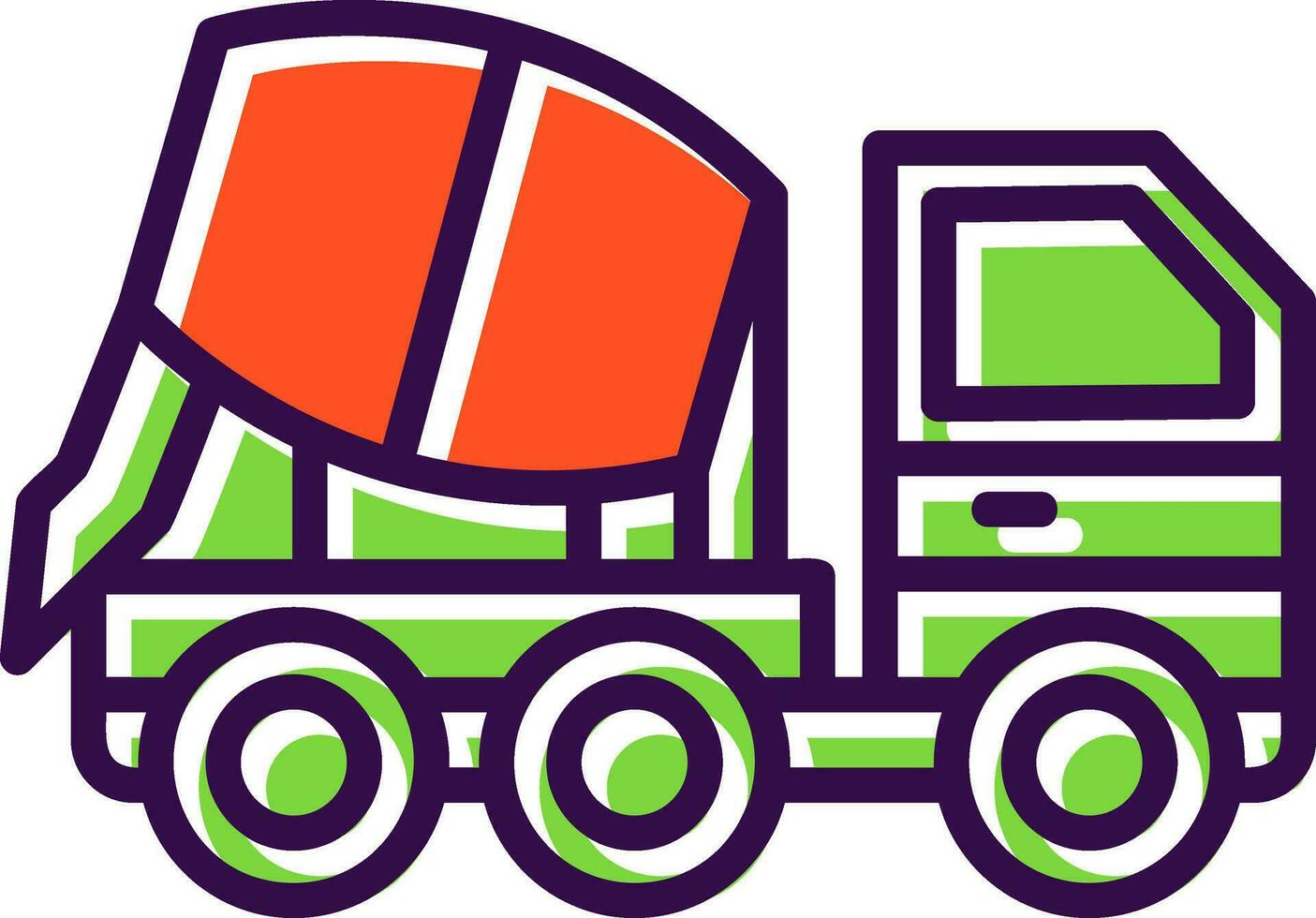 Concrete mixer Vector Icon Design