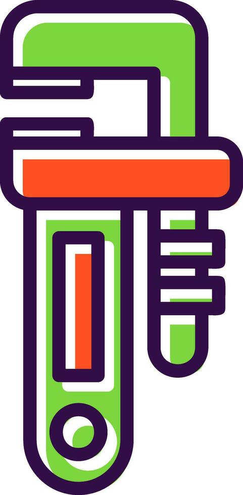 Pipe wrench Vector Icon Design