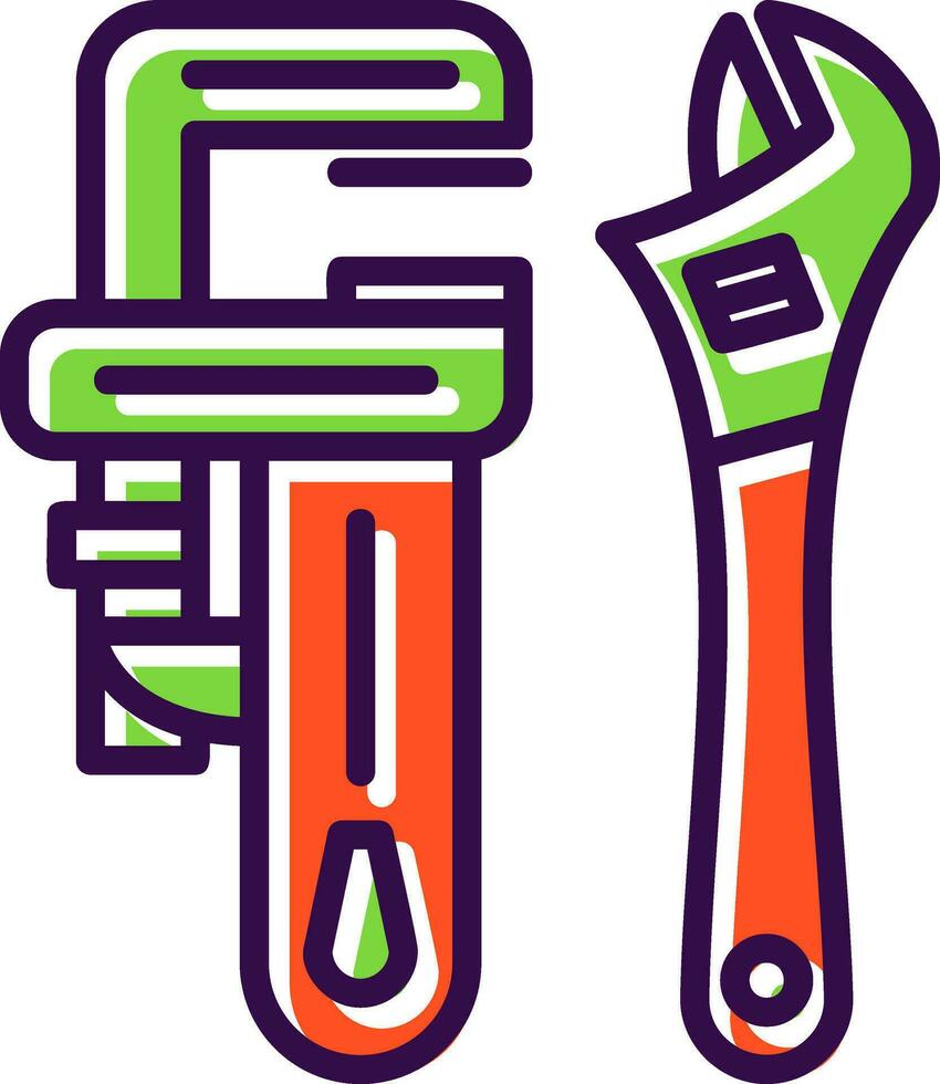 Pipe wrench Vector Icon Design