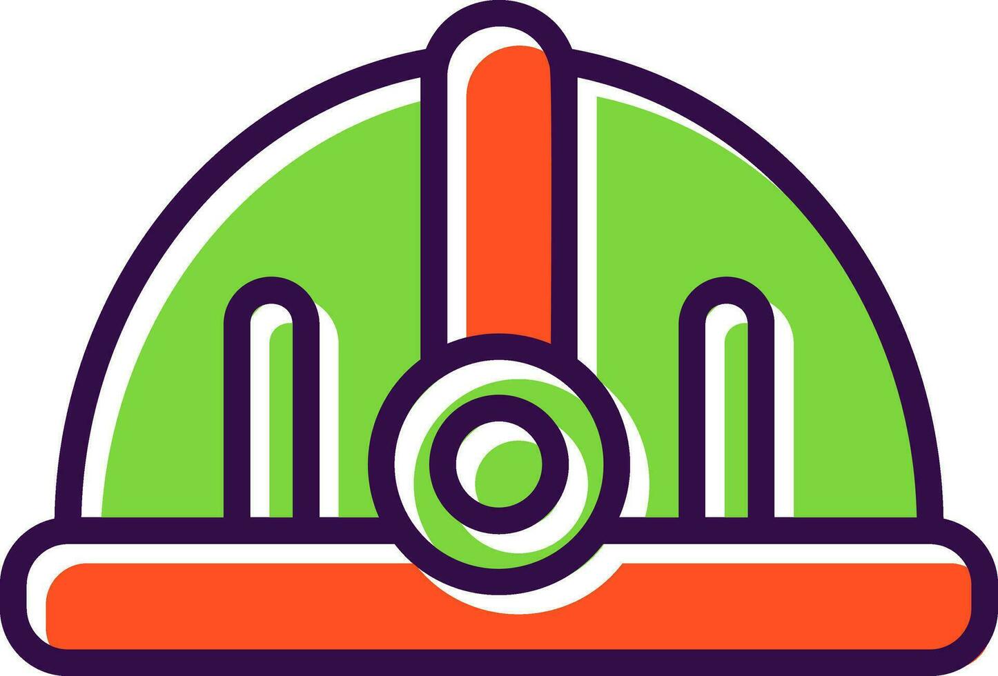 Torch helmet Vector Icon Design