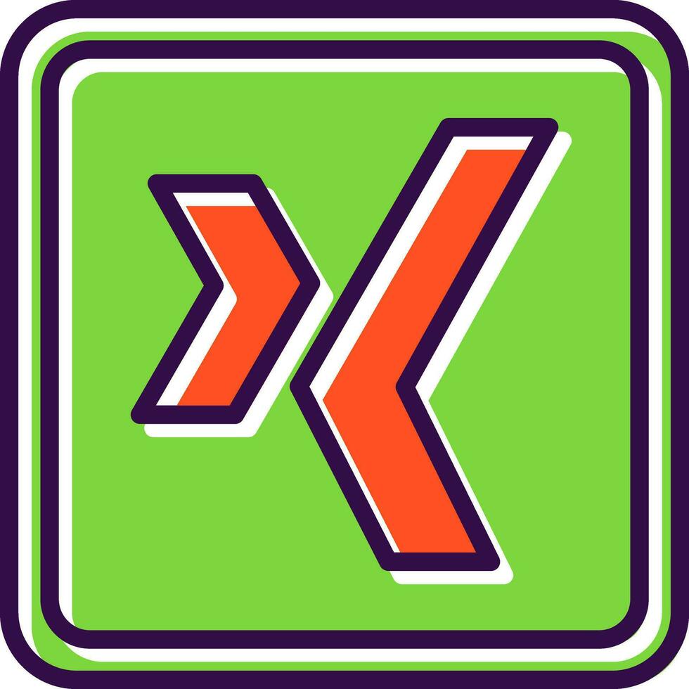 Xing Logo Vector Icon Design