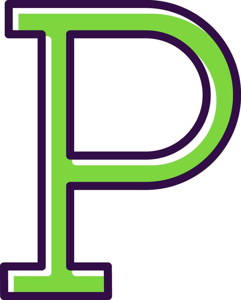 Letter P Vector Icon Design