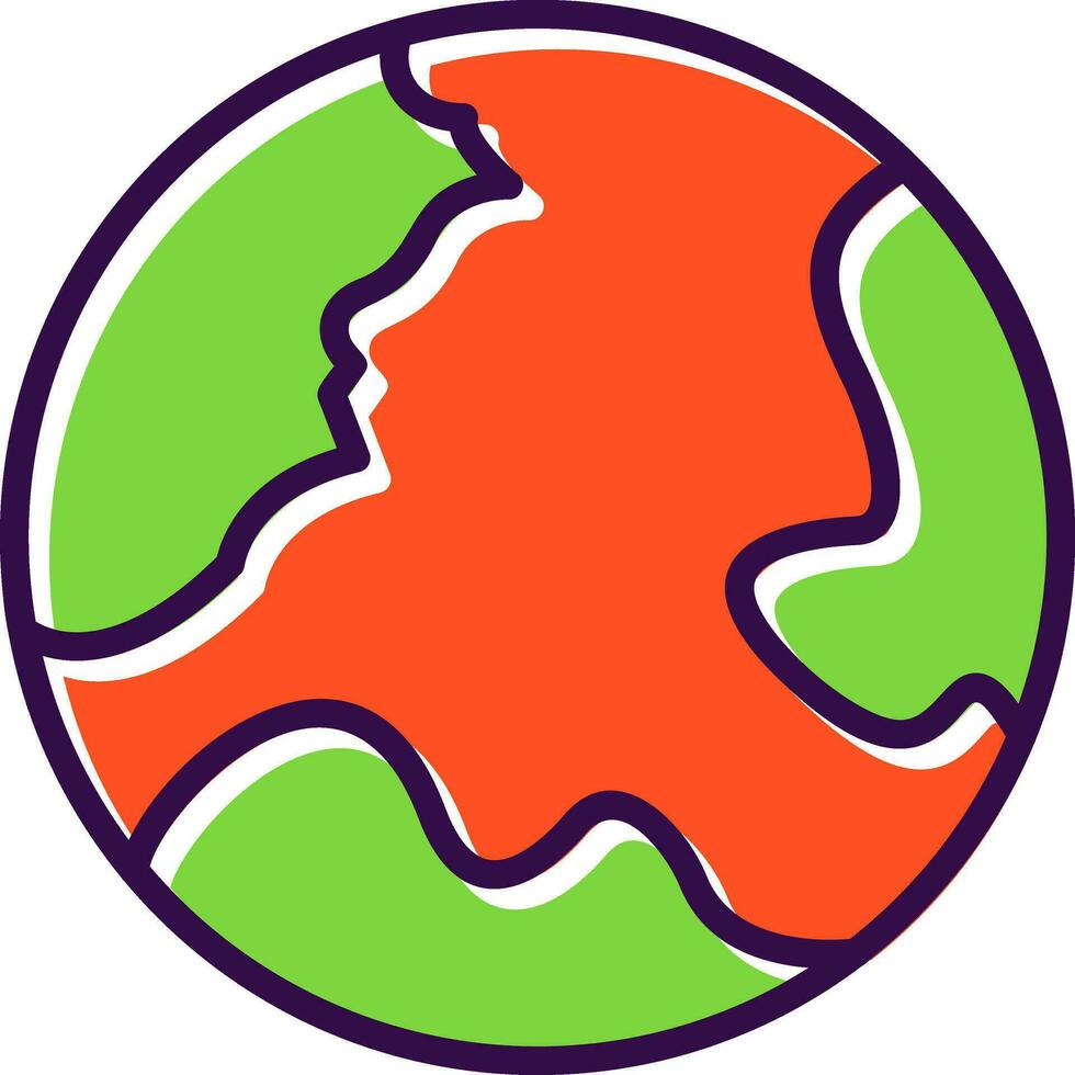 Earth Globe Vector Icon Design