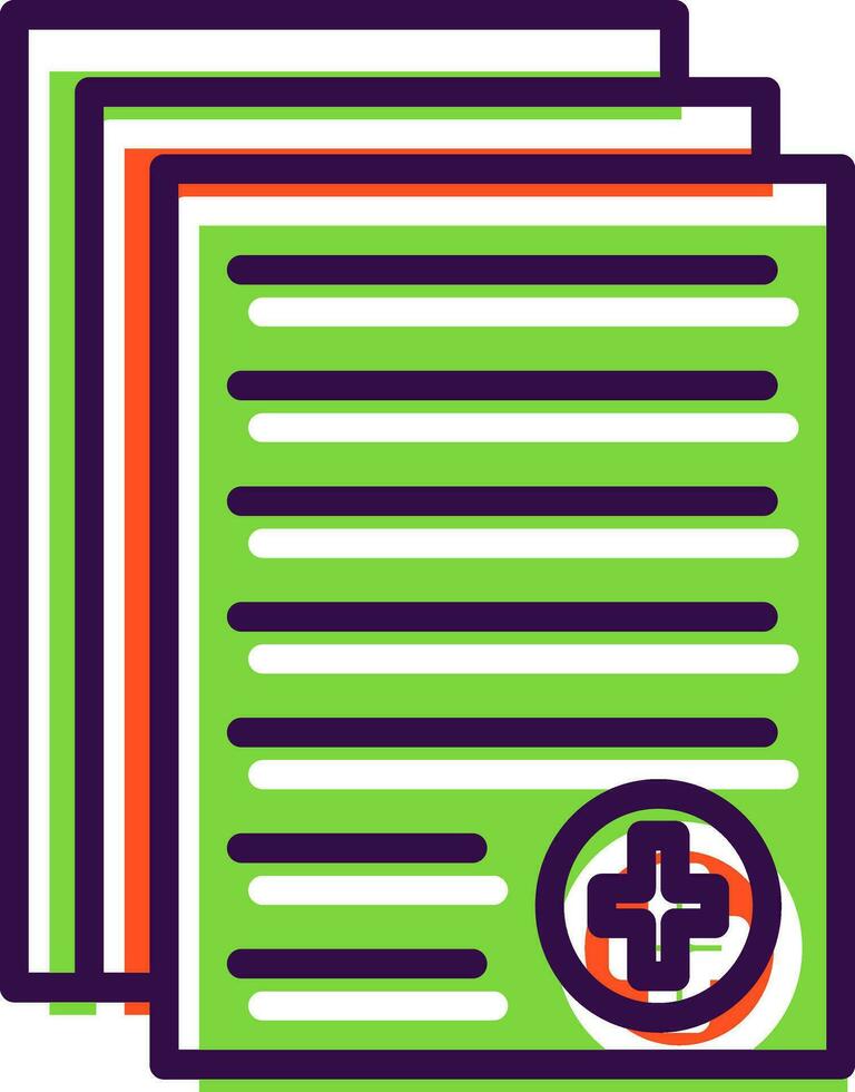Medical report Vector Icon Design