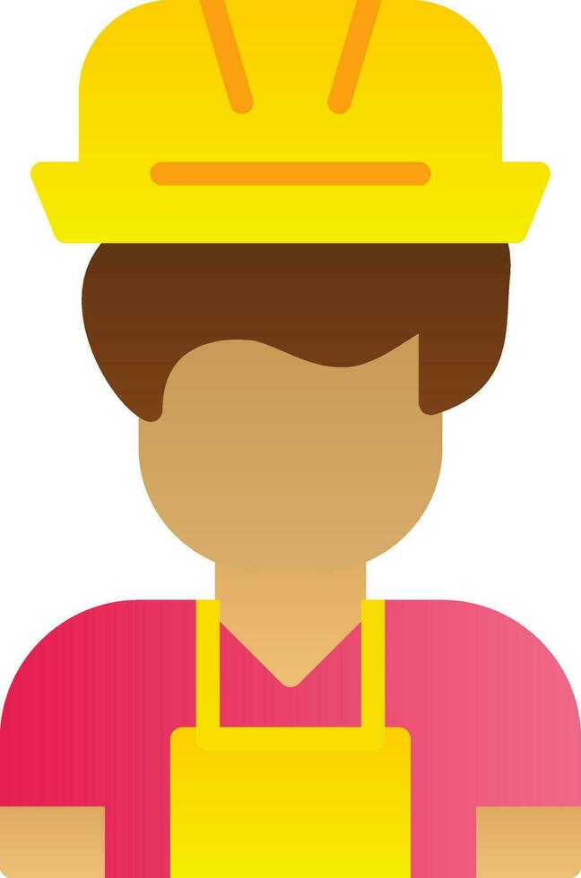 Construction Worker Vector Icon Design