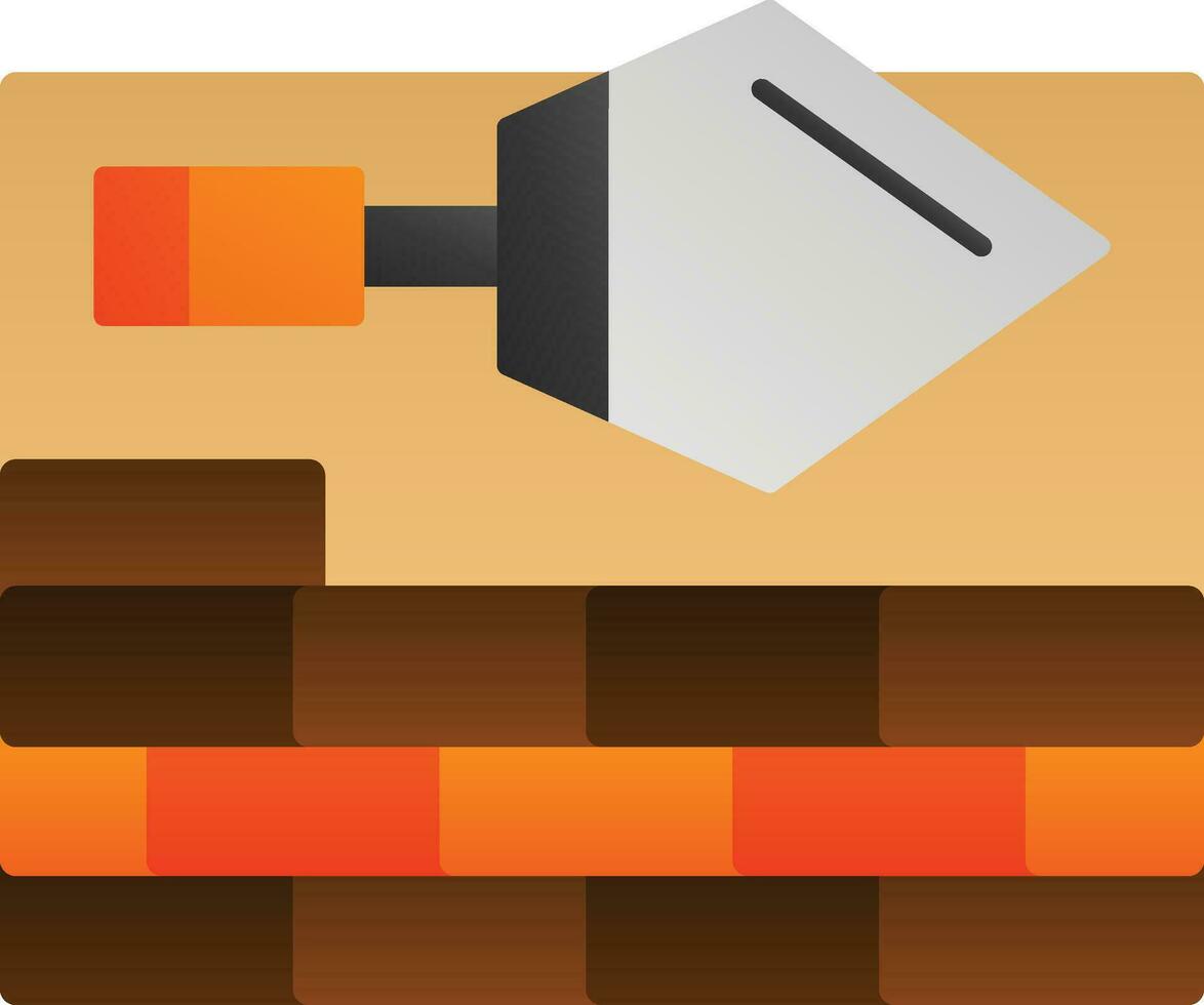 Brick Plastering Vector Icon Design