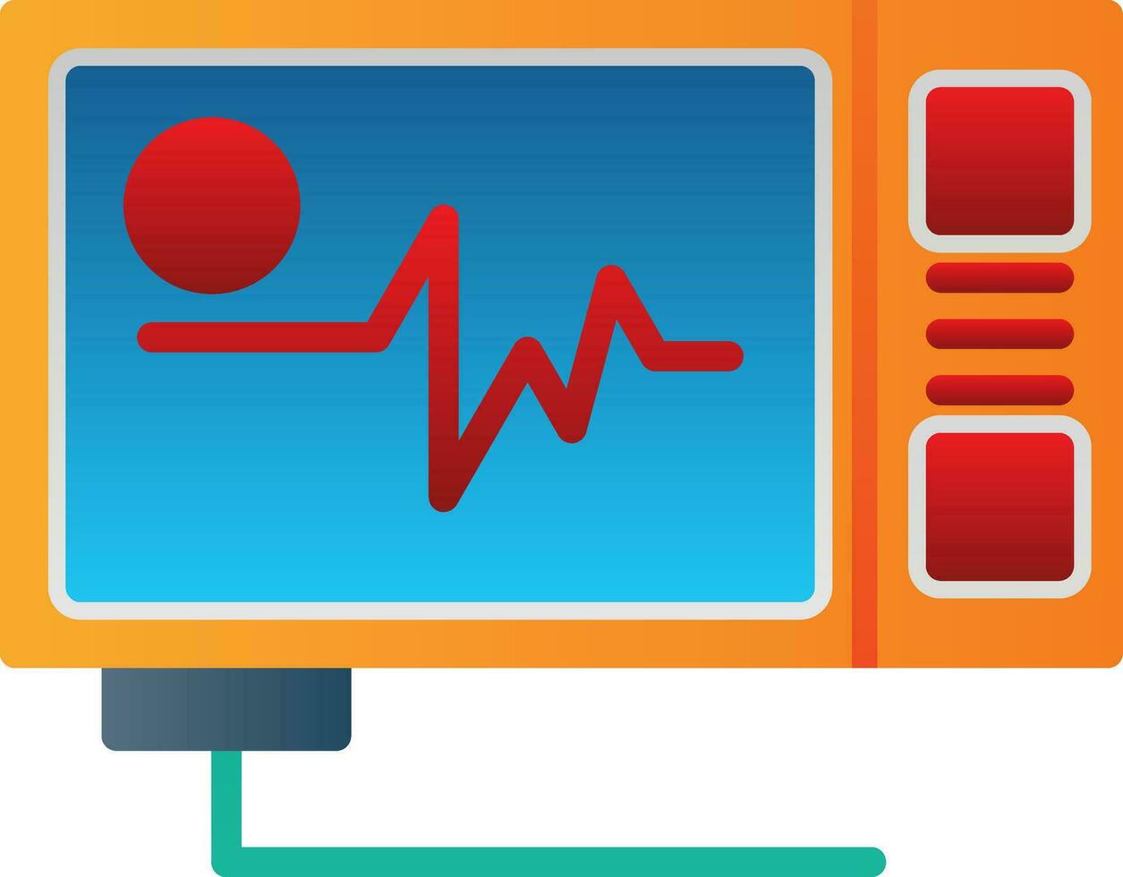 Ecg reading Vector Icon Design