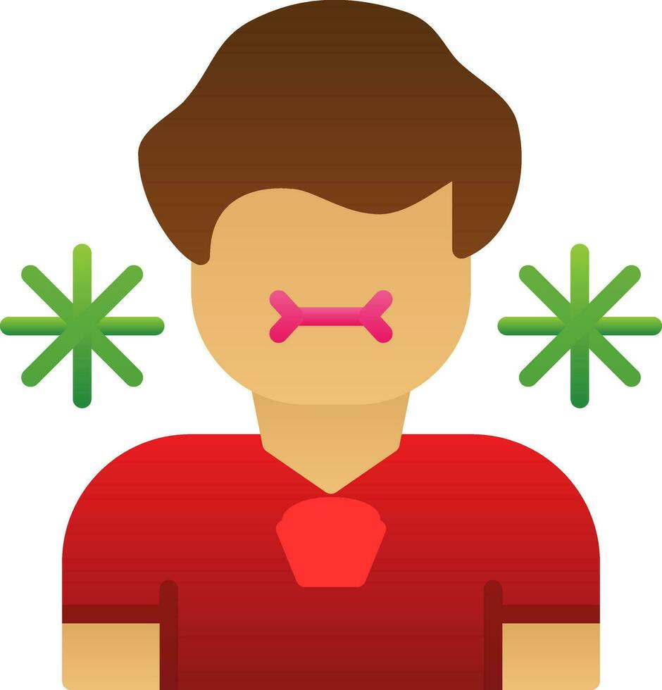 Sick Person Vector Icon Design