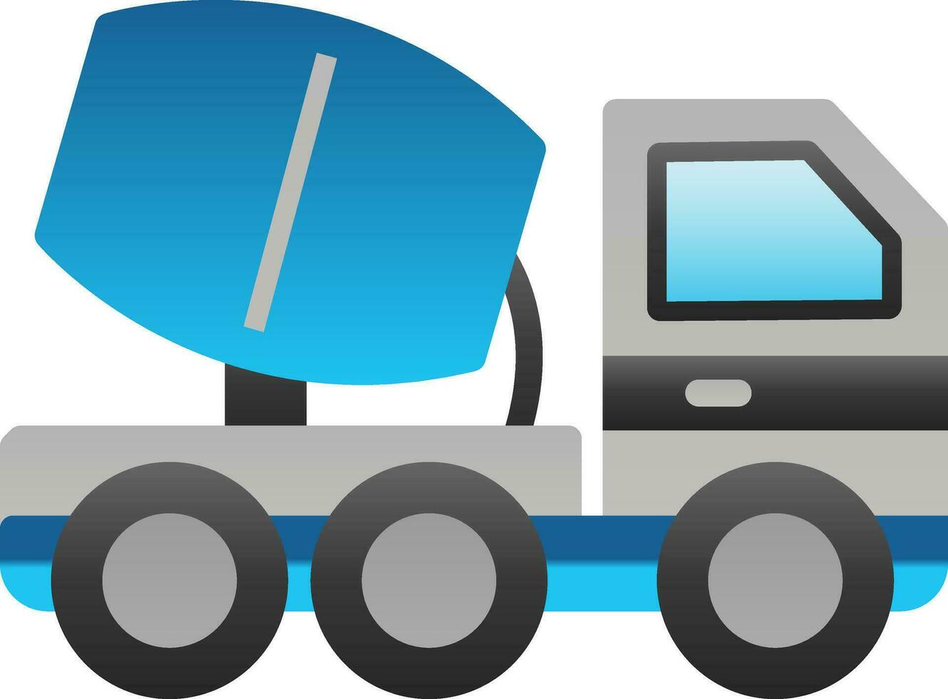 Cemment truck Vector Icon Design