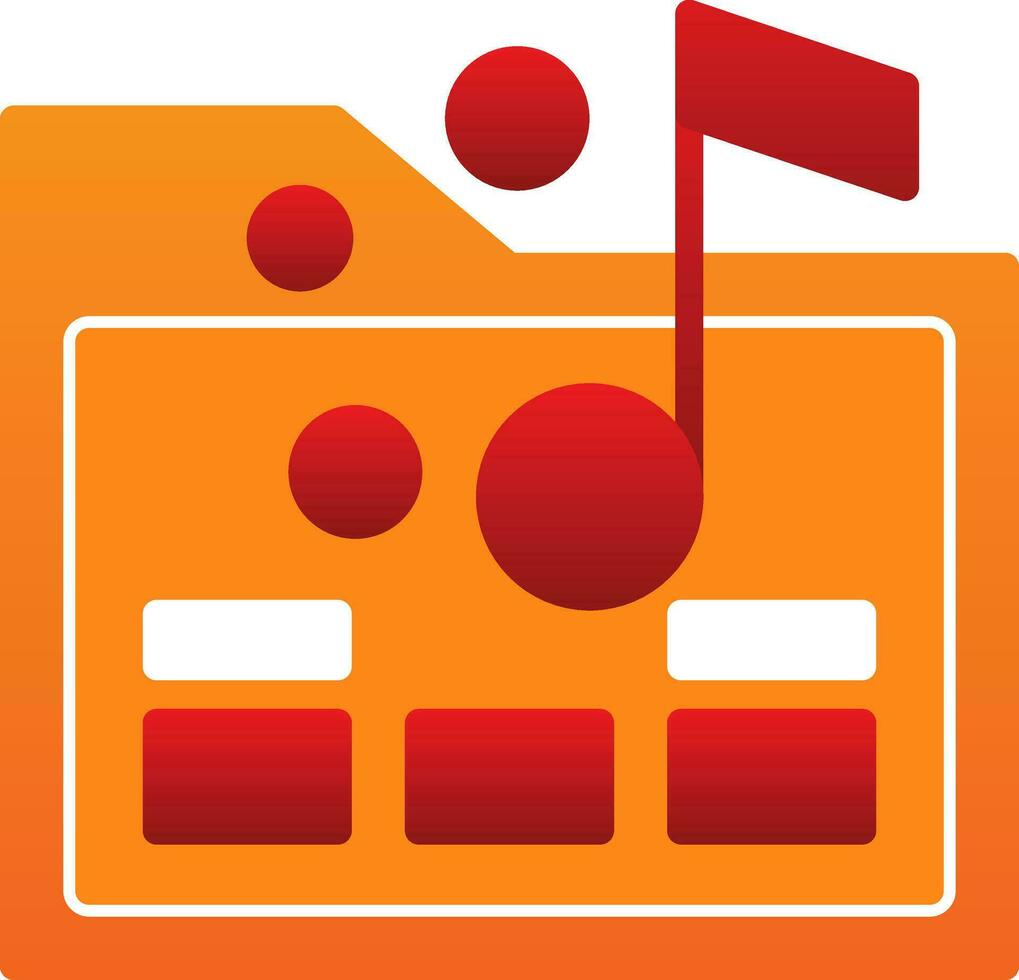 Music folder Vector Icon Design