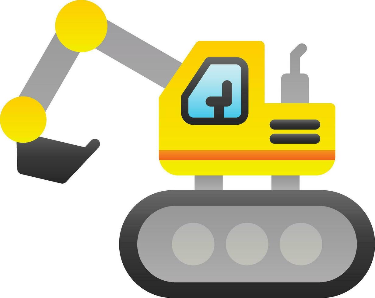 Escavator Vector Icon Design