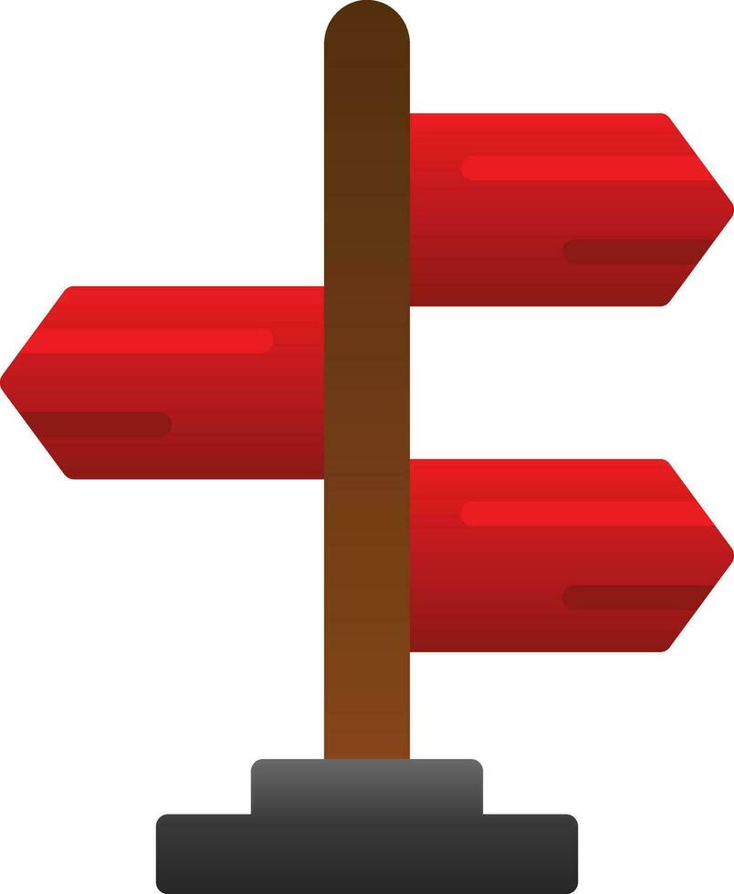 Signpost Vector Icon Design