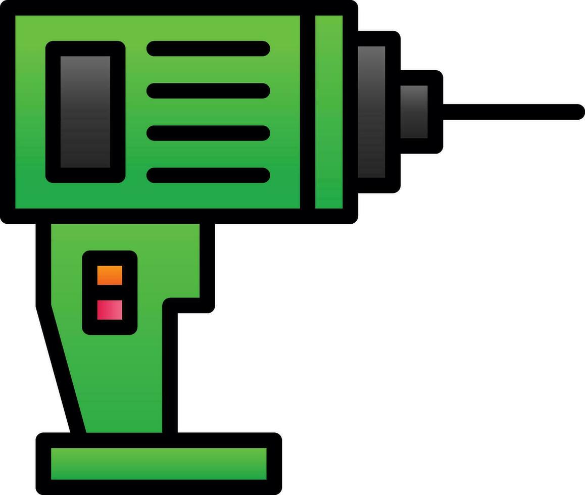 Drill Machine Vector Icon Design