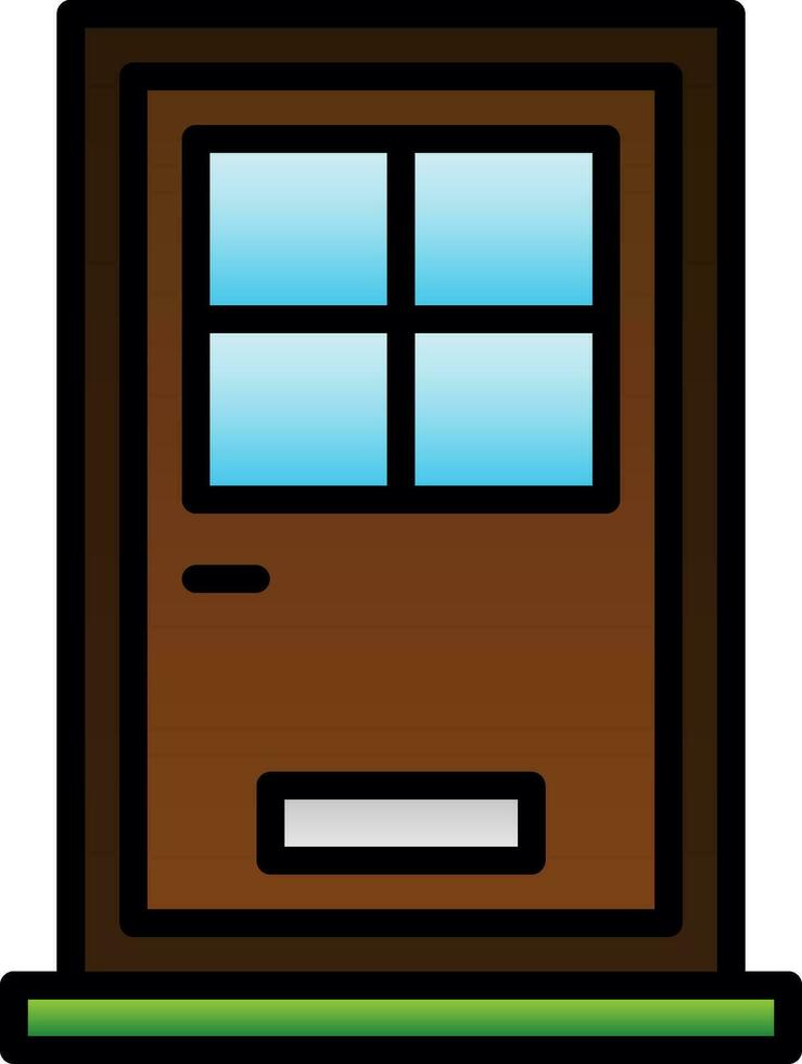 Front Door Vector Icon Design