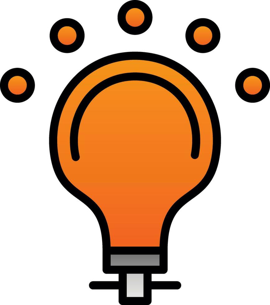 LED Bulb Vector Icon Design