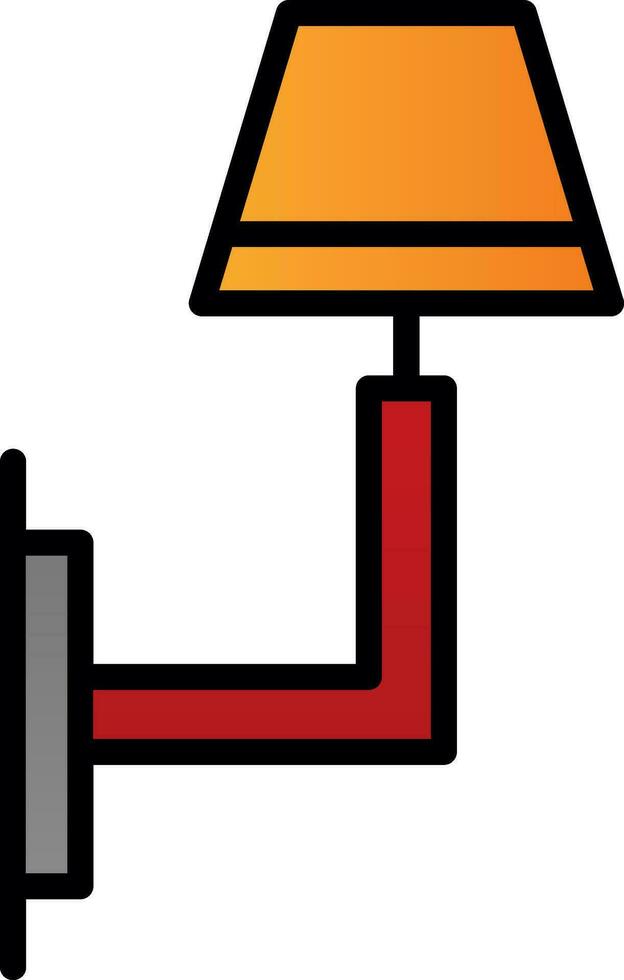 Wall Light Vector Icon Design