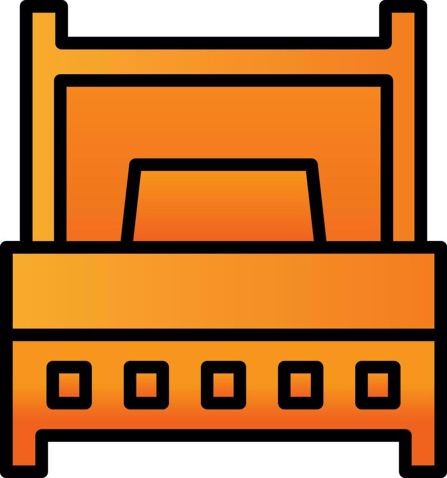 Single Bed Vector Icon Design