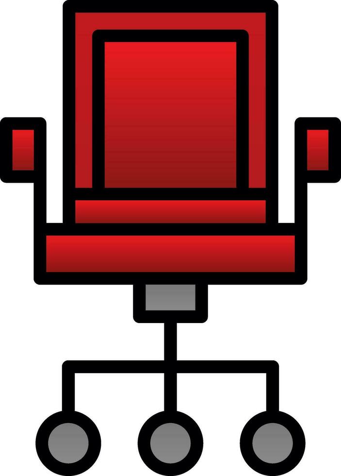 Office Chair Vector Icon Design