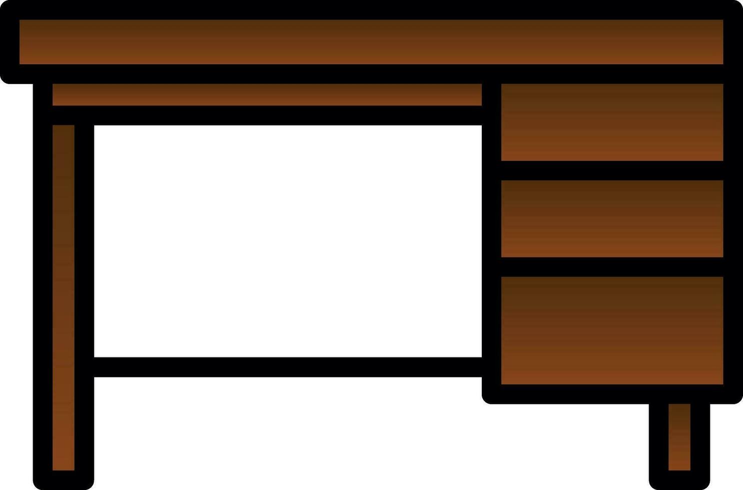 Office Table Vector Icon Design