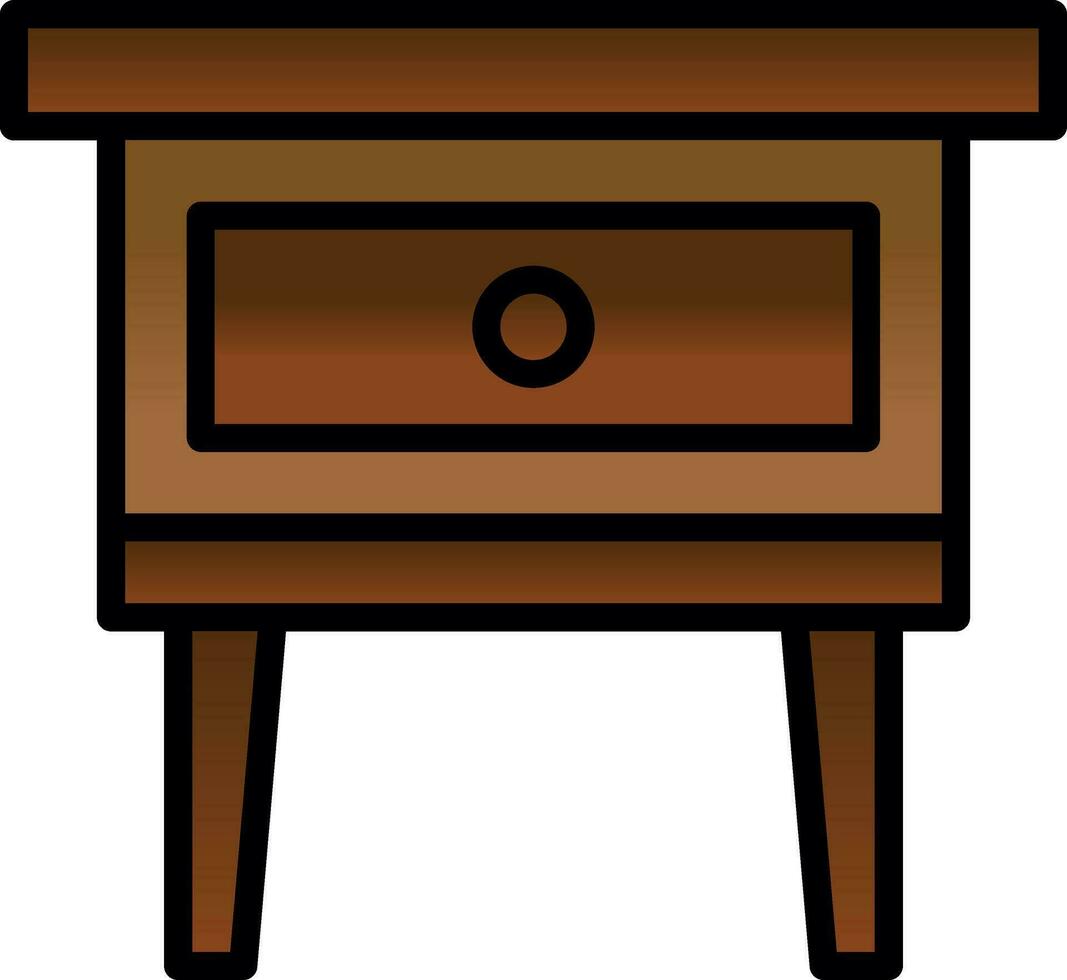 Night Stand Vector Icon Design