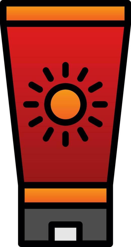 Sun block Vector Icon Design