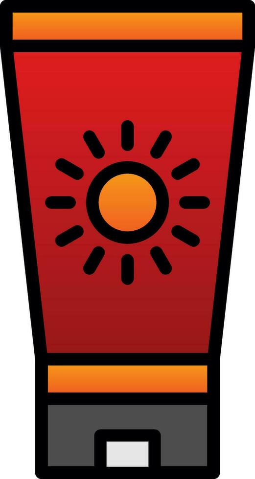 Sun block Vector Icon Design