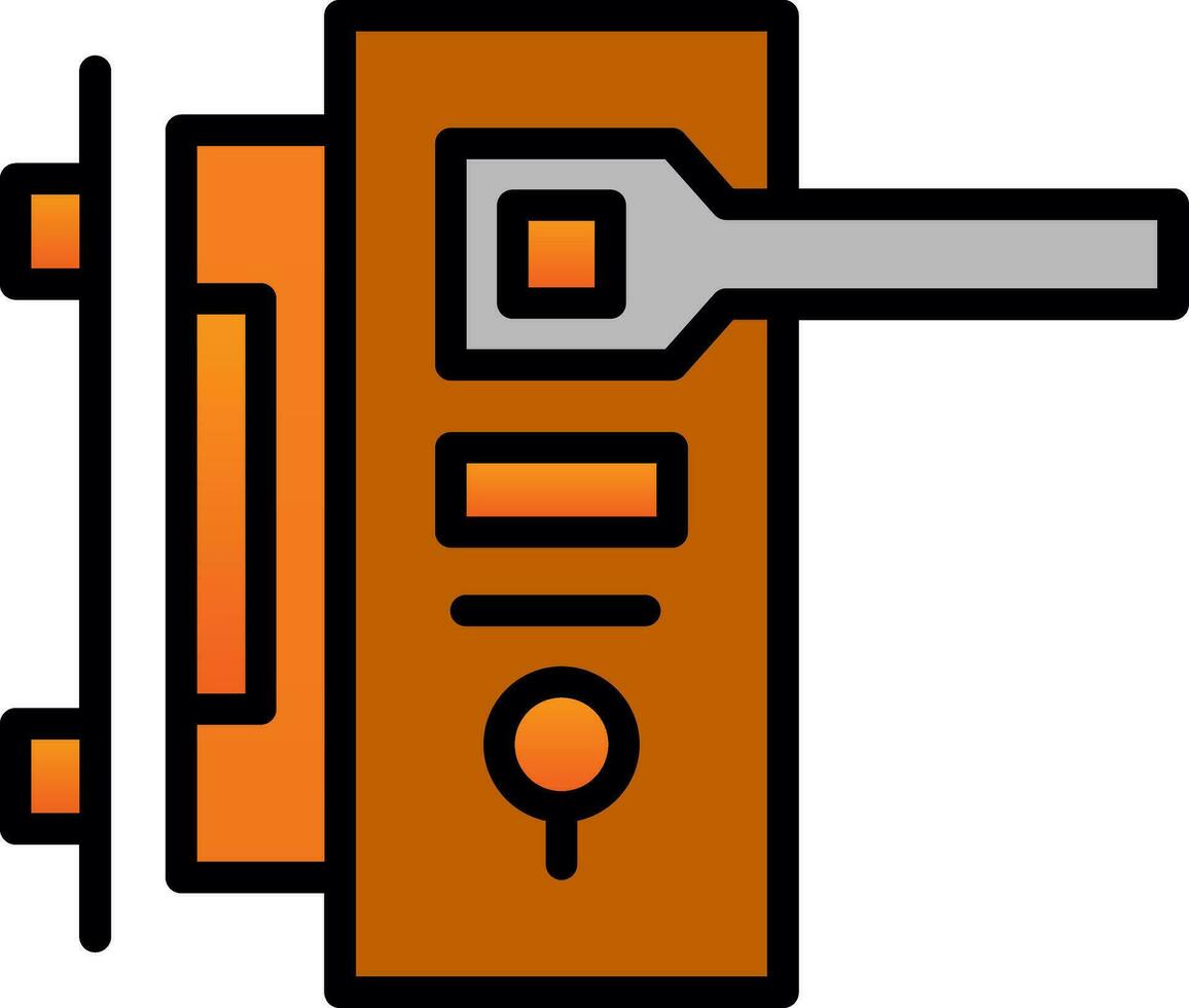 Door handle Vector Icon Design