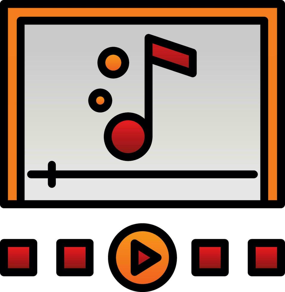 diseño de icono de vector de reproductor de música