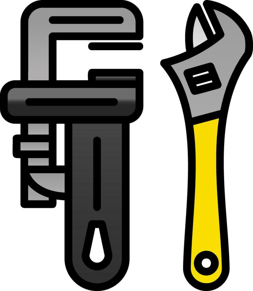 Pipe wrench Vector Icon Design