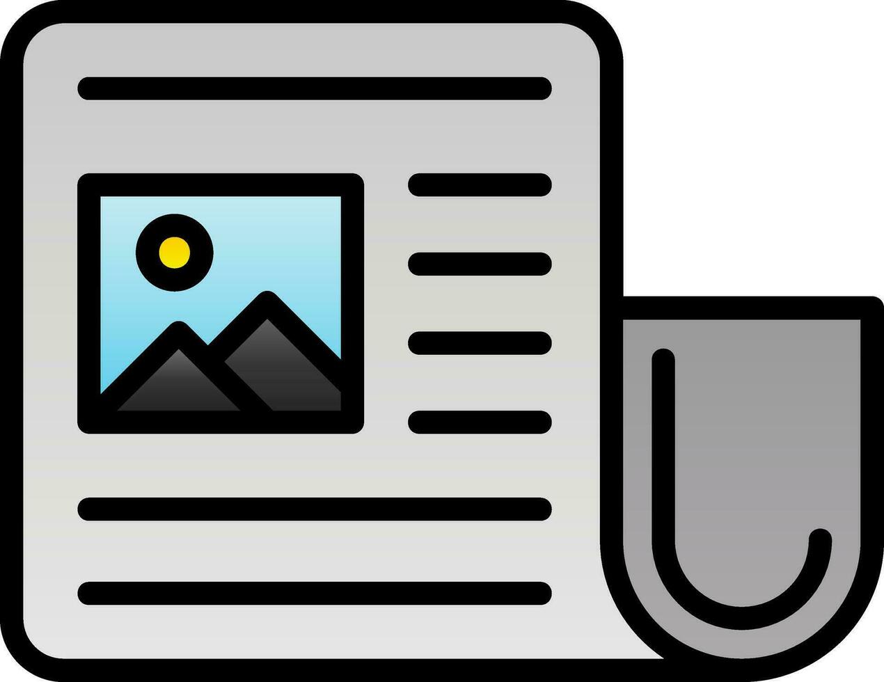 Newspaper Vector Icon Design