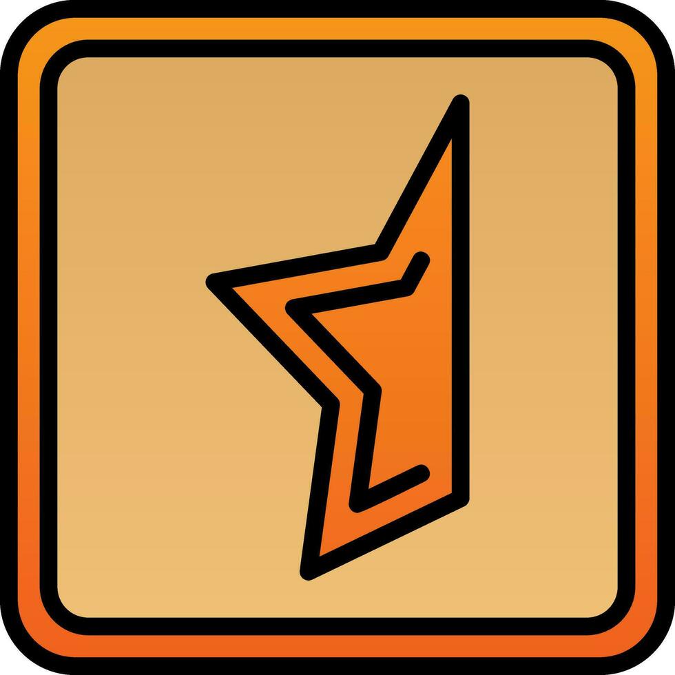 Half Star Vector Icon Design