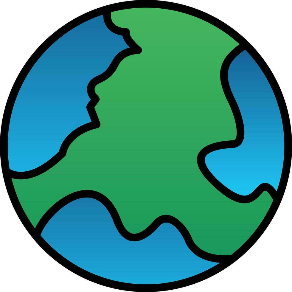 Earth Globe Vector Icon Design