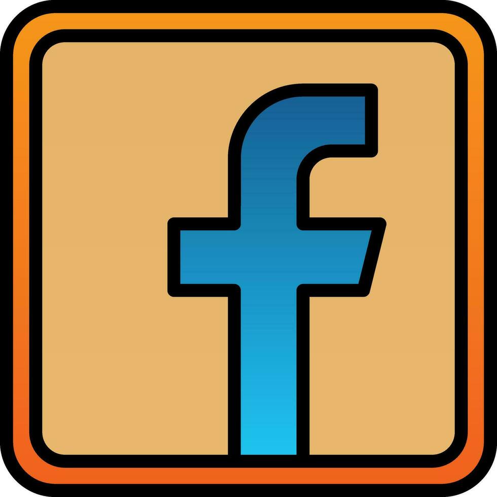 Facebook logo vector icono diseño