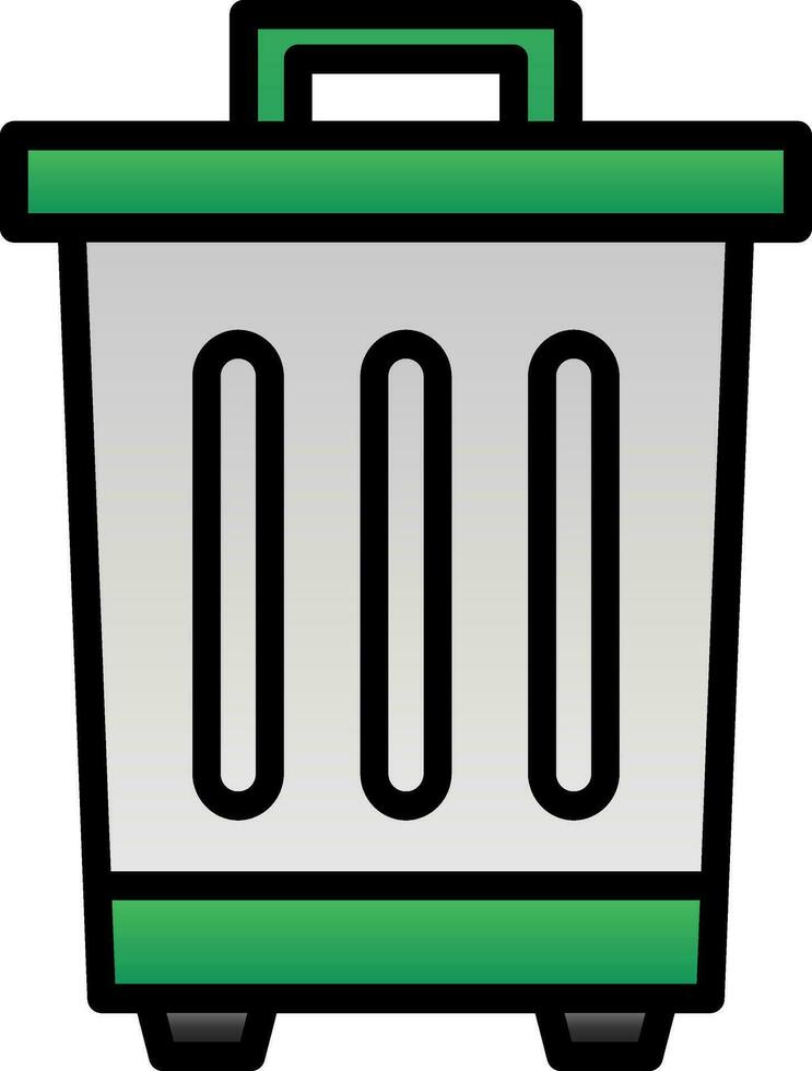 Waste bin Vector Icon Design