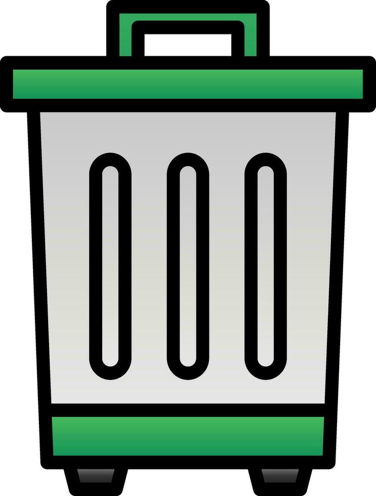 Waste bin Vector Icon Design