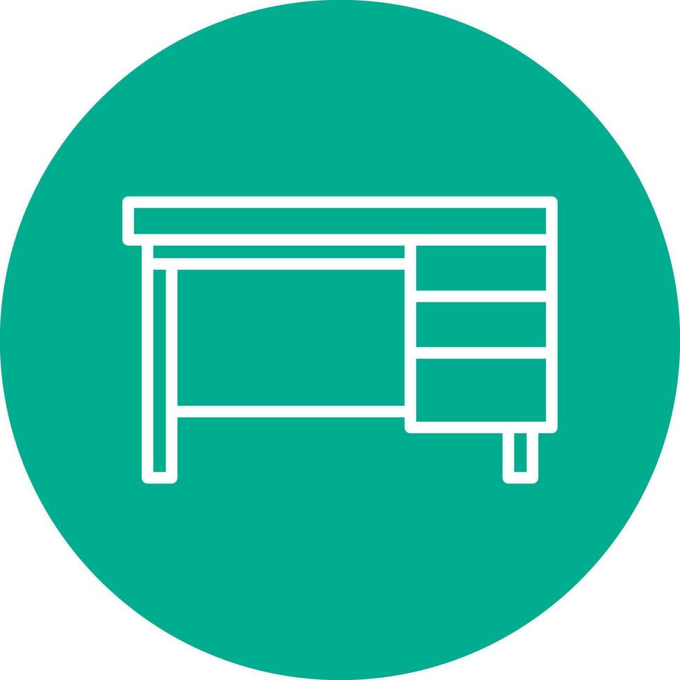 Office Table Vector Icon Design