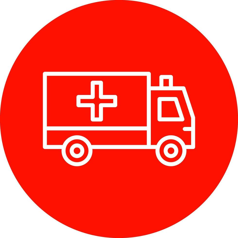 Ambulance Vector Icon Design