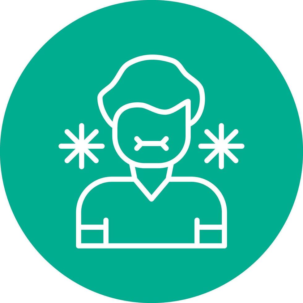 Sick Person Vector Icon Design