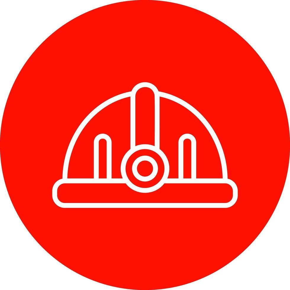 Torch helmet Vector Icon Design