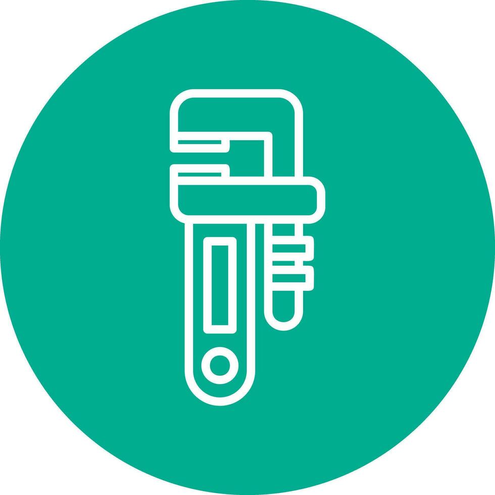 Pipe wrench Vector Icon Design