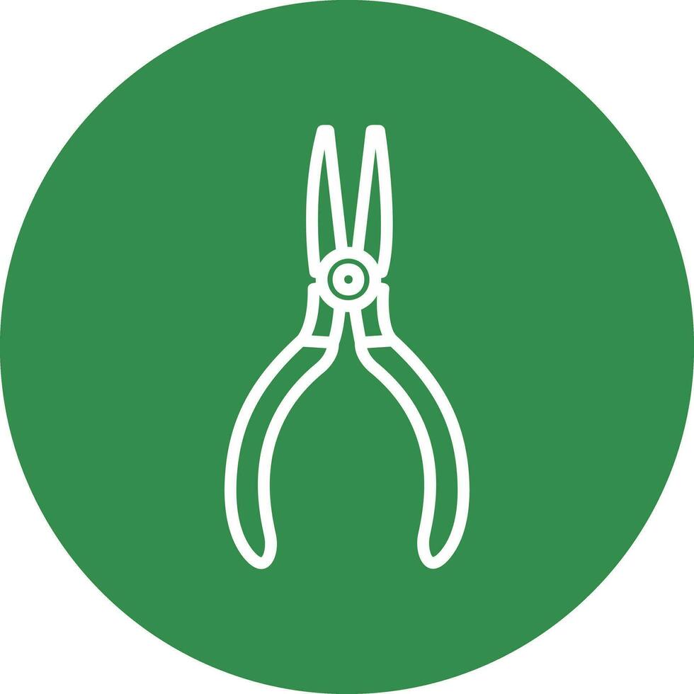 Needle nose pliers Vector Icon Design