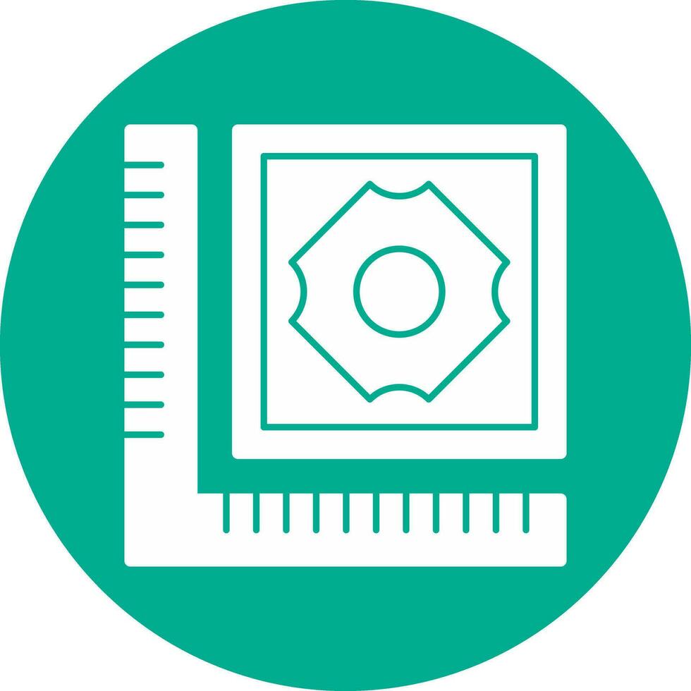 Tile Measuring Vector Icon Design