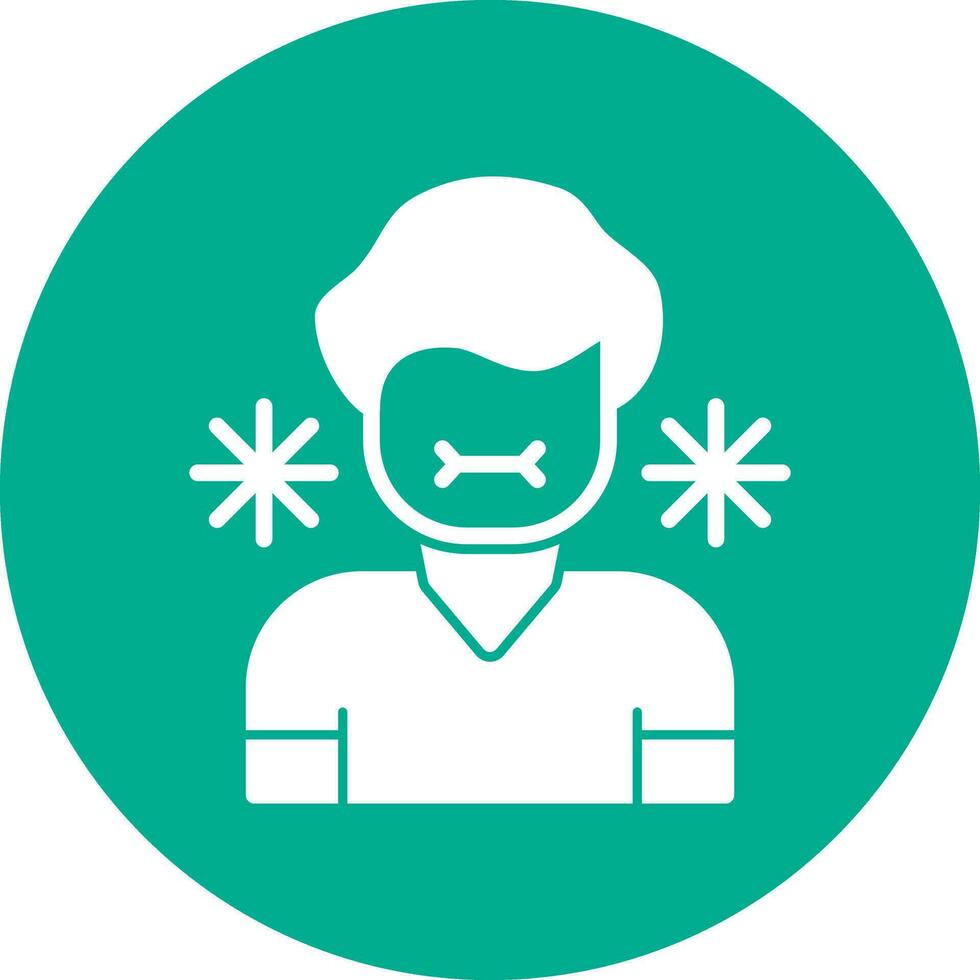 Sick Person Vector Icon Design