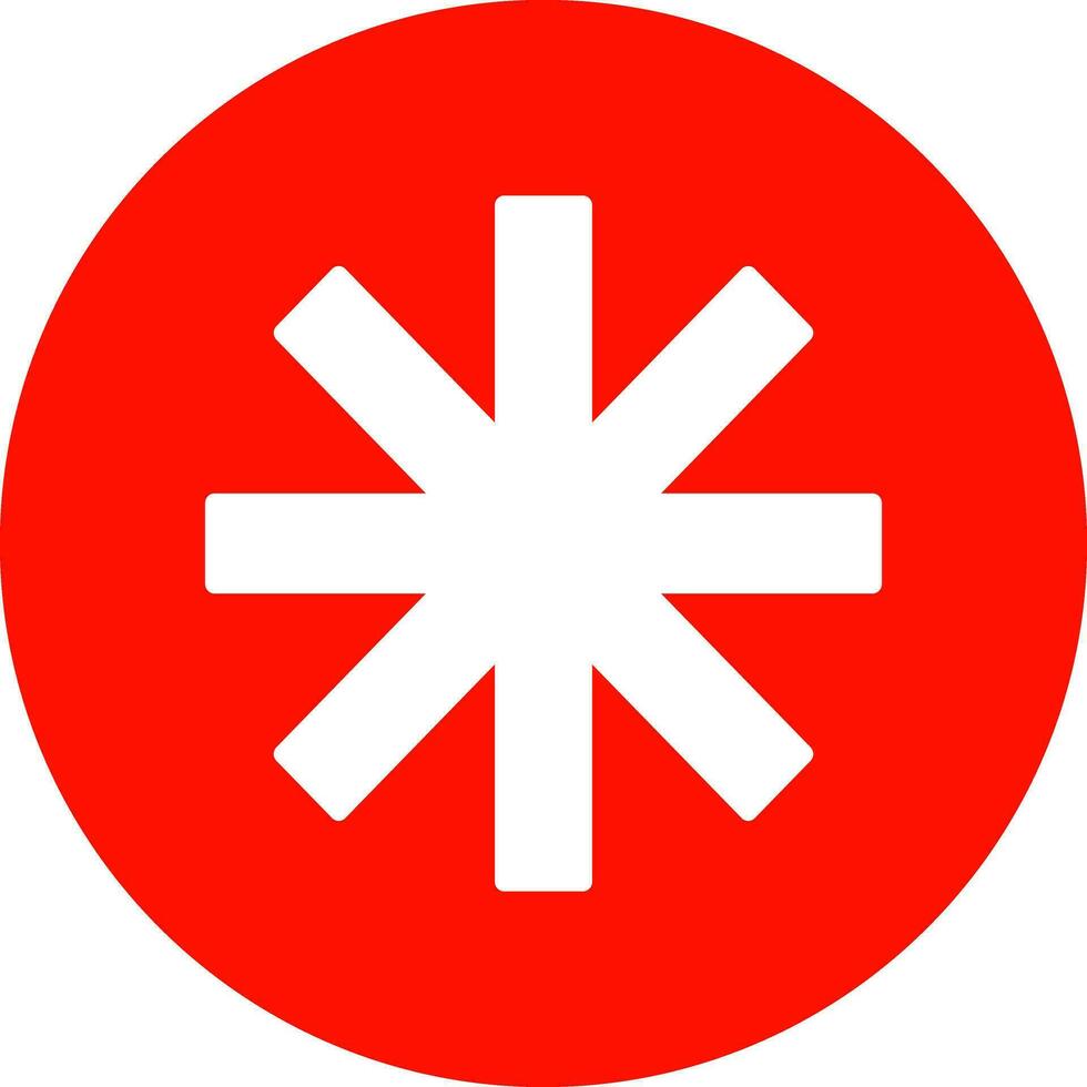 Asterisk Vector Icon Design