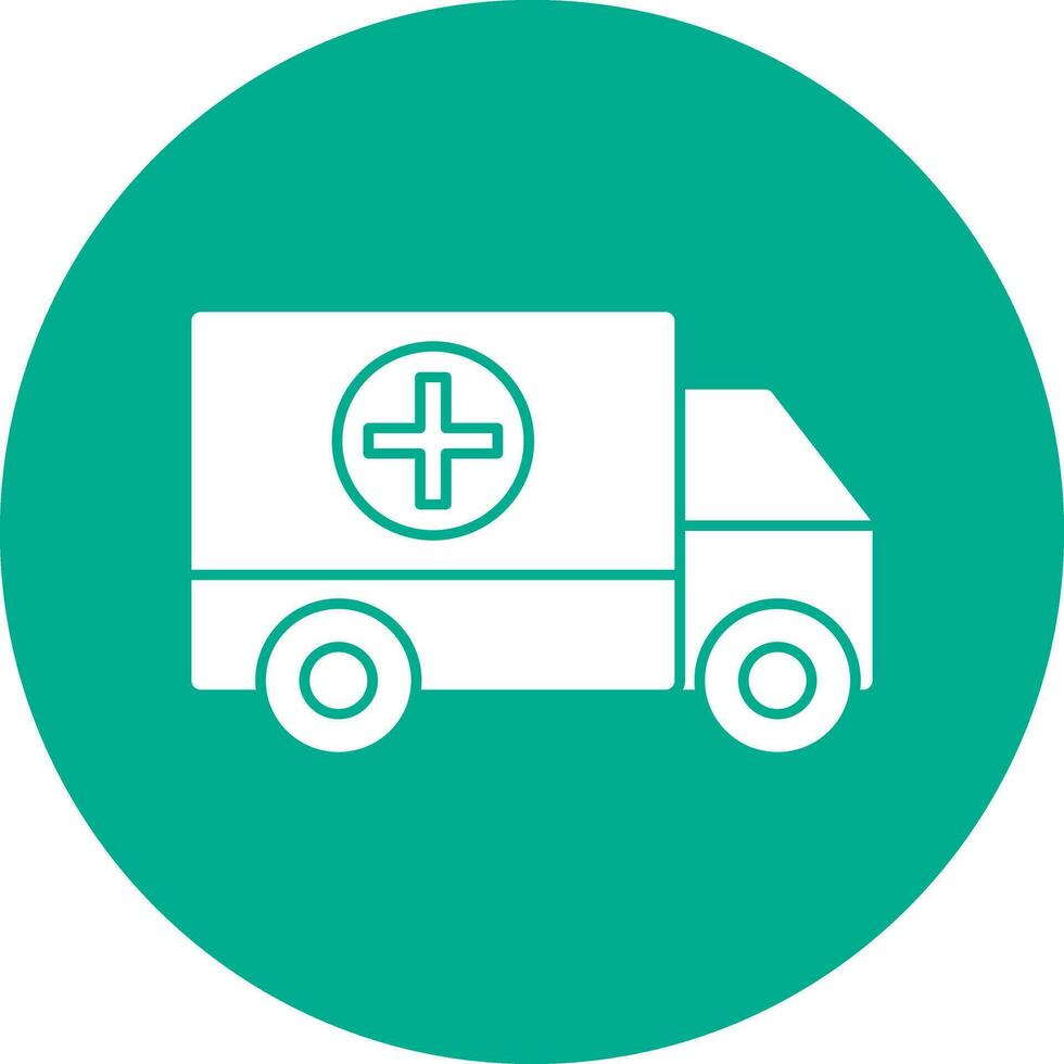 Ambulance Vector Icon Design