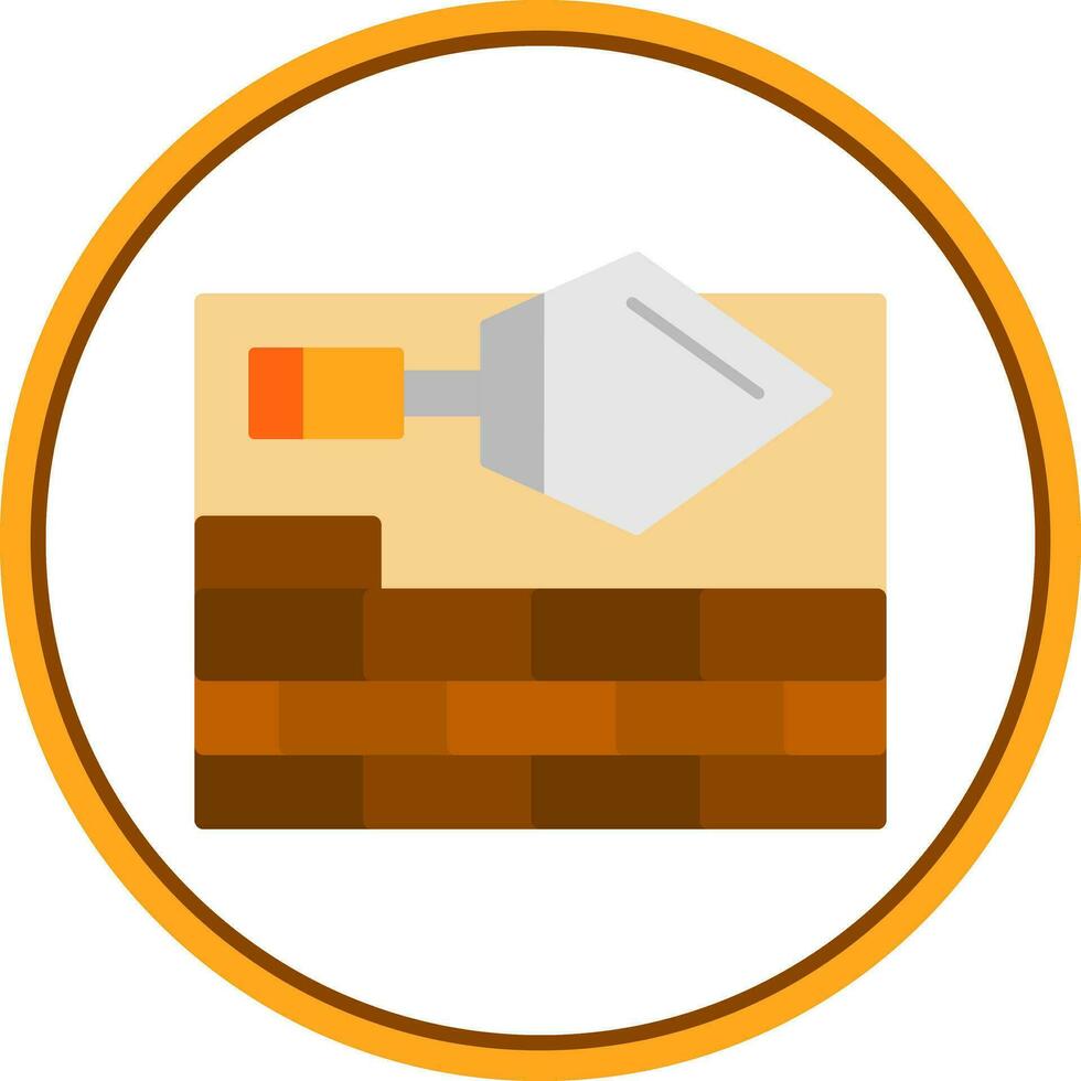 Brick Plastering Vector Icon Design